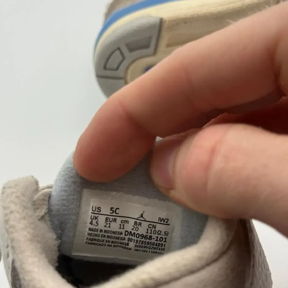 Nike Air Jordan 3 Retro TD Toddler Lucky Shorts DM0968-101 Size 5C infant No box